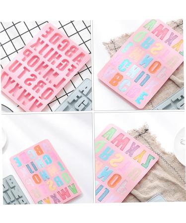 Ciieeo 2 Pcs 26 Alphabet Silicone Mold Ice Cube Decor Candle Molds Letter Fondant Silicone Molds for Soap Silicone Fondant Molds Silicone Baking Mold Chocolate Mold Alphabet Dessert Mold Pinkx2pcs 27.2X18.2X1.3CMx2pcs - Buy Online on GoSupps.com