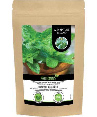 Peppermint leaves whole (200g 7oz) peppermint loose peppermint tea gently dried peppermint tea 100% pure and natural 200 GR (7oz) - Buy Online on GoSupps.com