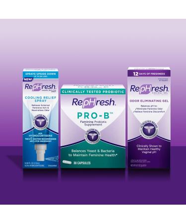 RepHresh Pro-B Probiotic Supplement for Women - 30 Oral Capsules | Boost Vaginal Health & Balance | International Shipping Available - Buy Online on GoSupps.com