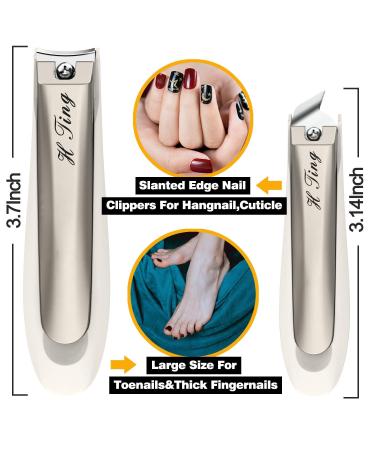 Nail Clipper Set - 3pcs Professional Fingernail and Toenail Clippers with Catcher by HTING - Ideal Gift Trimmer for Women and Men - Buy Online on GoSupps.com