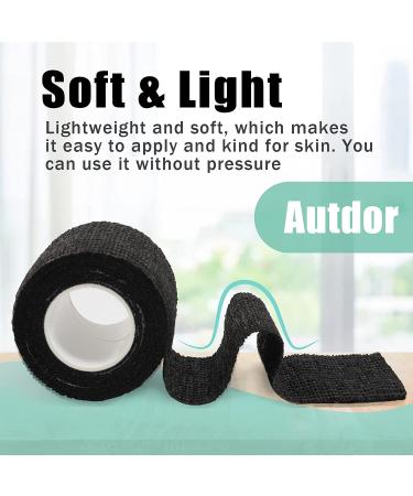 Autdor Tattoo Grip Cover Wrap - 12Pcs Disposable Cohesive Black Elastic Bandage Rolls - Buy Online on GoSupps.com