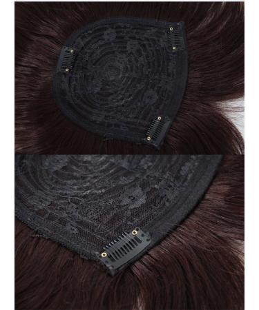 Remehi 35.6 cm (14 Inch) Dark Brown Real Hair Top Piece - Long Straight Hair Parts & Fringes for Women - Buy Online on GoSupps.com