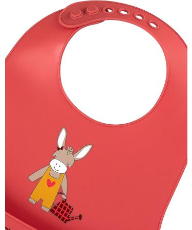 Sterntaler Silicone Bib Emmilius Green & Emmily Red - Durable Easy-Clean Baby Feeding Bib | International Shipping Available - Buy Online on GoSupps.com