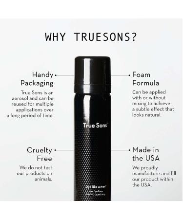 True Sons Men's Hair Dye with Instant Booster Applicator - Brown Black, 1.75 oz - Buy Online on GoSupps.com