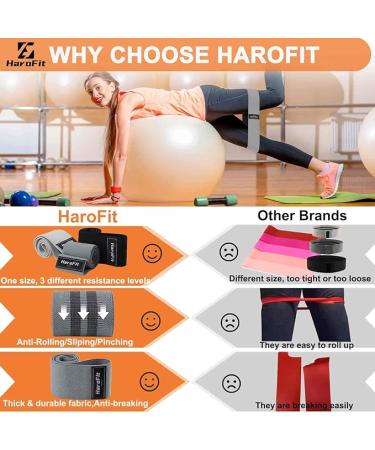 HaroFit Fabric Resistance Bands Set - 15LB Exercise Bands  Figure 8 Fitness Bands  Door Anchor  Handles  Ankle Straps  Core Sliders - Set of 13 for Home Workout - Buy Online on GoSupps.com