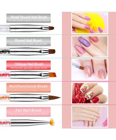SILPECWEE Nail Art Brush Set - 10pcs Dotting, Detail, Liner Brushes for Acrylic Nail Design - Buy Online on GoSupps.com