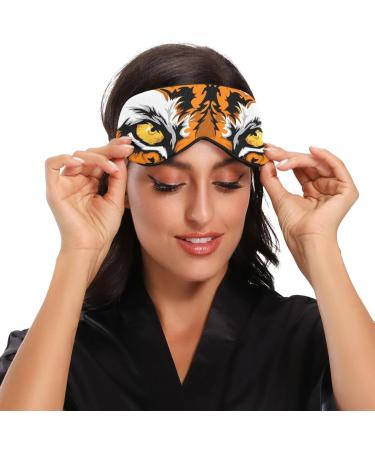 Haskirky Light Blocking Eye Mask - Adjustable for Men and Women - Ideal for Travel, Yoga, Meditation, Deep Sleep - Tiger Eye Mascot - Buy Online on GoSupps.com