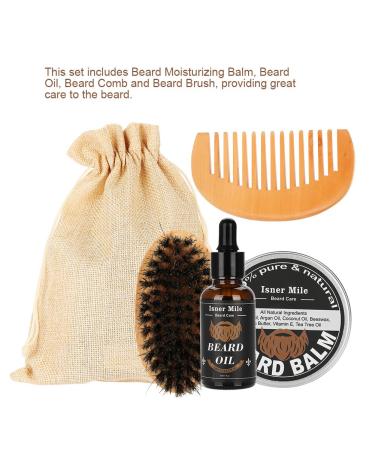 4PC Bart Care Kit for Men - Complete Grooming Set with Moisture Balm Oil Comb & Brush | Perfect Gift Set - Buy Online on GoSupps.com