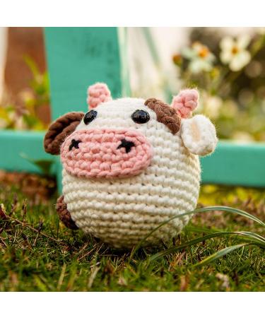 Loveknotpop Crochet Kit: Easy Crochet Animal Kit for All Ages | Soft Yarn & Step-by-Step Video | Cute Cow Design | Perfect Gift for Easter, Mother's Day, Christmas & Birthdays - Buy Online on GoSupps.com