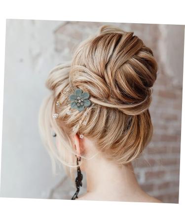 2 Set Hairpin Rhinestone Headpiece Wedding Hair Clips for Brides Blue Hair Accessories Bridal Hair Clip Pearl Wedding Hair Accessories Hair Pins Wedding Dress Zinc Alloy Miss Fork - Buy Online on GoSupps.com