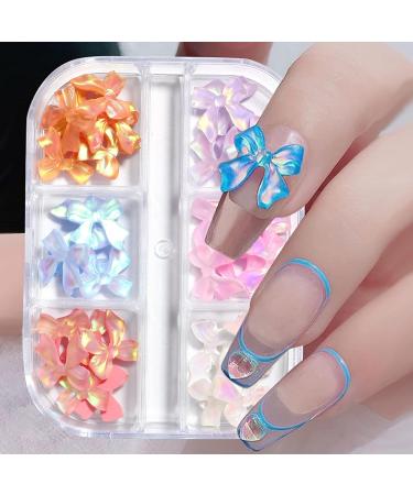 NICENEEDED 2 Boxes 3D Aurora Bow Nail Charms Cute Colorful Resin Bowknot Nail Jewelry Supplies 72Pcs Acrylic Bows Nail Decorations for Nail Art Design Craft DIY(12 Colors) style 0 - Buy Online on GoSupps.com