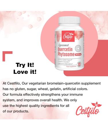 Liposomal Quercetin Phytosome 1600mg Softgels with Bromelain & Vitamin C - Immunity Booster for Respiratory Health - 60 Softgels - Buy Online on GoSupps.com