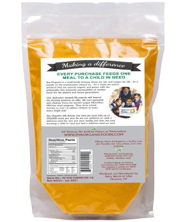 Jiva Organics Organic Turmeric Powder 7 oz - Pure, Premium Spice for Health - Buy Online on GoSupps.com