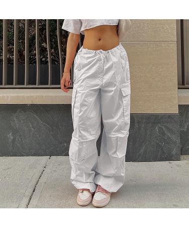 Shop Y2K Women s Parachute Cargo Pants | Vintage Baggy Track Pants for E-Girls | International Shipping Available - Buy Online on GoSupps.com