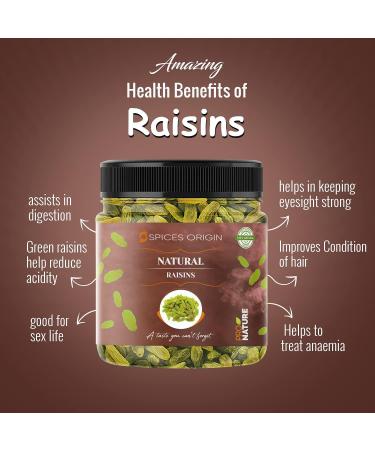 Spices Origin Fresh Afghani Green Raisins | Dakh | Kishmish 250g_Packing May Vary - Buy Online on GoSupps.com