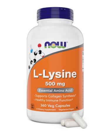 Now L-Lysine 500 mg 360 Capsules