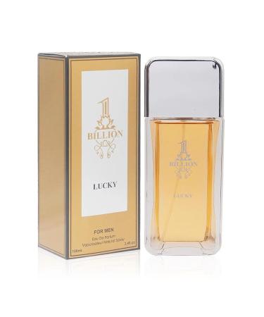 Men's Cologne 1 Billion Lucky Eau De Toilette Spray Perfume Fresh Scent 3.4 Fl Oz Daily Used 1 Billion Lucky 3.4 Fl Oz (Pack of 2)