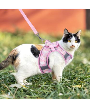 Buy BriFit Cat Dishes & Adjustable Harness - Reflective Stripes Pink XXS for Kittens & Small Dogs (4.41-61 lbs) - International Shipping Available - Buy Online on GoSupps.com