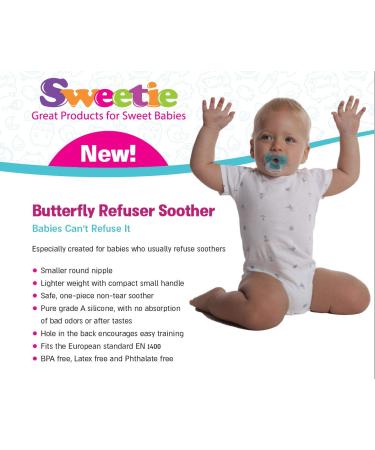 Soothing Silicone Pacifier Refuser - 2 Pack (Turquoise) - Buy Online on GoSupps.com