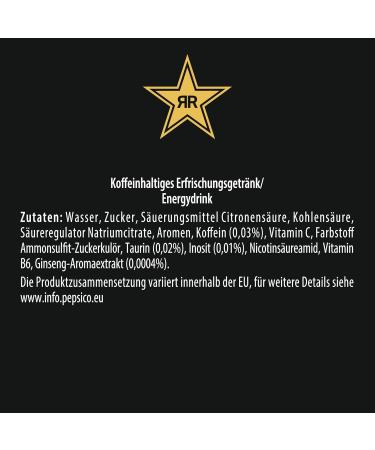 Buy Rockstar Energy Drink Original - 12 x 500ml Cans | Energizing Caffeine Soft Drink | International Shipping Available - Buy Online on GoSupps.com