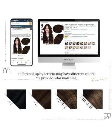 Vivien Real Hair Extensions - Darkest Brown 18 Inch Tresses | 100g #2 - Premium Quality Extensions for Effortless Style - Buy Online on GoSupps.com