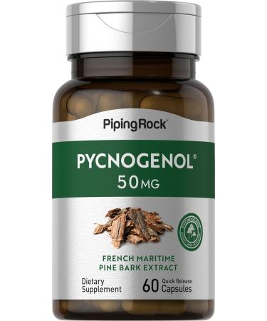 Piping Rock Pycnogenol 50 mg | 60 Capsules | Non-GMO, Gluten Free Supplement