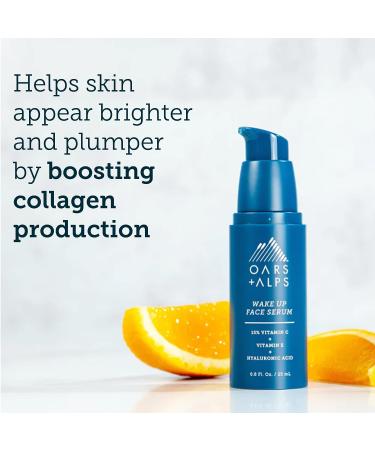 Oars + Alps Anti Aging Vitamin C Serum - Hyaluronic Acid & Vitamin E - TSA Friendly - 0.8 Fl Oz - Buy Online on GoSupps.com
