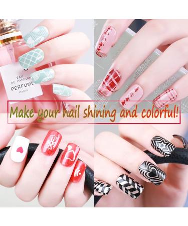 TopDirect Nail Stamping Gel Polish Kit - 8 Colors + 4 Templates + Stamper with Scrapers - Nail Art Manicure Tool Set (Pack of 8) - Buy Online on GoSupps.com