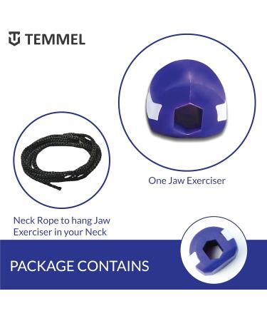 Temmel LLC Jawline Exerciser - Jaw Exerciser with Neck Rope - Define & Slim Your Neck and Face Muscles with Double Chin Reducer to Look Younger Jawline Sharper for Men and Women Purple - Buy Online on GoSupps.com