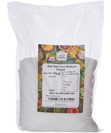 Old India Sea Salt Fine Medium Coarse 2kg Salt 2 kg
