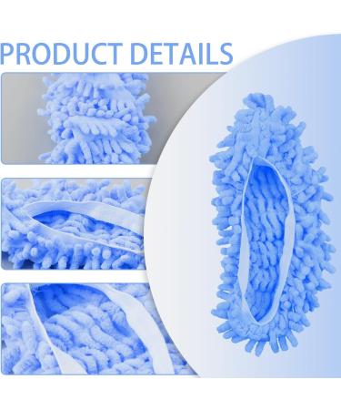 Tabanzhe Washable Dust Mop Slippers - Multi-Functional Floor Cleaning Shoe Covers for a Reusable and Convenient Cleaning Experience (Pink/Blue) - Buy Online on GoSupps.com