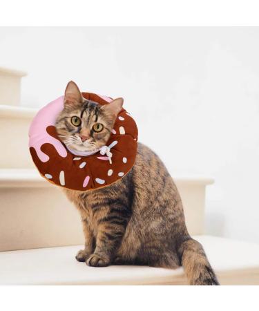 Xinzistar Rauskrause Soft Cat Collar - Adjustable Anti-Bite Protective Collar for Cats Dogs & Kittens (Chocolate Donut Size S) | International Shipping - Buy Online on GoSupps.com