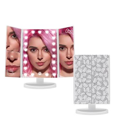 Impressions Vanity Hello Kitty Trifold LED Mirror  Desk Mirror with Lights and Touch Sensor Dimmer  Lighted Makeup Mirror with Adjustable 2X and 3X Magnifying Mirror (White) - Buy Online on GoSupps.com