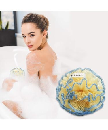 Exfoliating Body Scrubber Puff (4 Pack) | Deep Cleaning Loofah Sponge for Men & Women | Rich Bubbles & Sturdy Design - Buy Online on GoSupps.com