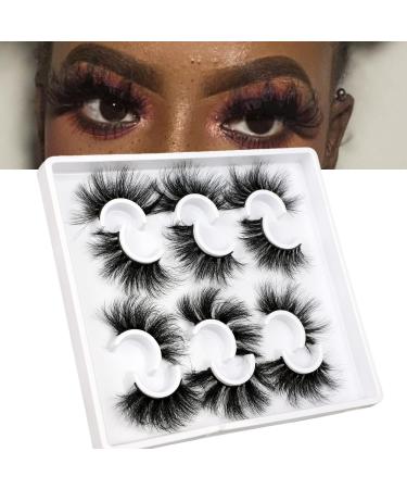 Fluffy Mink Lashes | Dramatic Long Wispy & Thick False Eyelashes | Reusable Luxury Russian Strip Lashes - 6 Styles - Buy Online on GoSupps.com
