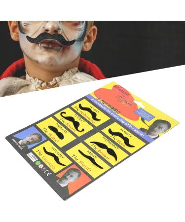 7 Pcs Fake Mustache Self Adhesive Fake Mustache Novelty Black Mustache Stickers Set for Cosplay Costume and Halloween Party - Buy Online on GoSupps.com