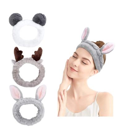 LADES DIRERCT NEWA Three headbands Acrylic 3 pieces (1 pack) Grey