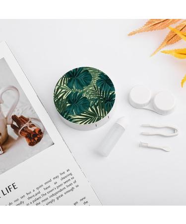 Portable Tropical Palm Leaf Contact Lens Case - Travel Storage Box for Lenses - Buy Online on GoSupps.com