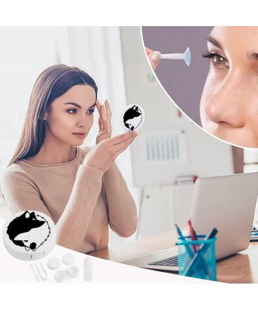 Yin Yang Wolf Round Case For Contact Lens Kit Storage Box with Mirror Printed - Buy Online on GoSupps.com