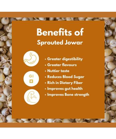 NIHKAN Sprouted Jowar Flour - 454g | Gluten-Free & Easy to Digest | Rich in Nutrition | Ideal for Gut Health - Buy Online on GoSupps.com
