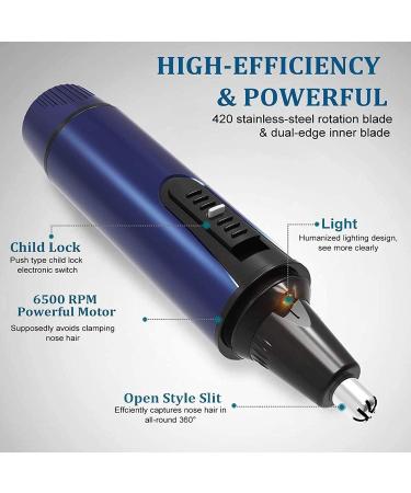 KouRy 3-in-1 Ear & Nose Hair Trimmer - USB Rechargeable Electric Eyebrow & Facial Hair Clipper with Waterproof Stainless Steel Blade - Buy Online on GoSupps.com