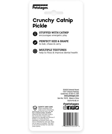 Petstages Crunchy Pickle Kicker Cat Toy - Dental and Catnip Infused - Buy Online on GoSupps.com