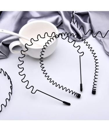 Willbond 8-Piece Metal Headbands Set | Unisex Non-Slip Hair Bands for Women & Men | Black Spring Headband for Sports | Metal Hair Hoop Accessories - Buy Online on GoSupps.com