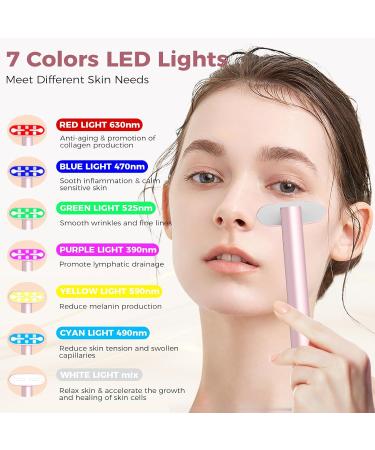 7-in-1 LED Light Therapy Mask - Red & Blue Light Facial Treatment for Skin Care at Home - Buy Online on GoSupps.com