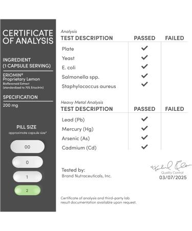 GLP-1 Supplement - Clinically Studied Bioflavonoid Extract to Help Support Natural GLP 1 Levels and Promote Gut Health (200mg 30 Servings) Std to 70% Eriocitrin and 5% Hesperidin by Double Wood - Buy Online on GoSupps.com