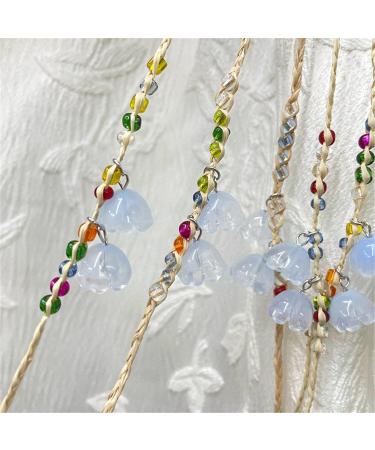 Oralgo Stylish Chinese Flower Bracelet for Women | Handmade Woven Wrist Chain | Unique Blue Lucky Cord - Buy Online on GoSupps.com