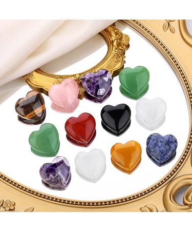 Xianvxi 1.2 Heart Stones Set - Amethyst Rose Quartz Obsidian Clear Quartz Green Aventurine - 5PC Healing Crystals Gemstones for Wellness - Buy Online on GoSupps.com