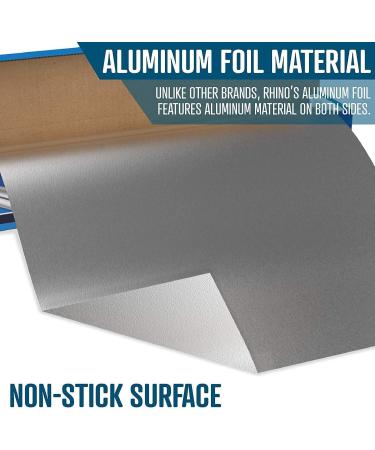 Rhino 18 x 525 sf Roll Aluminum Foil | 25 Microns Thick | Commercial Grade & Extra Thick | Food Service Industry | Pack of 1 - Buy Online on GoSupps.com