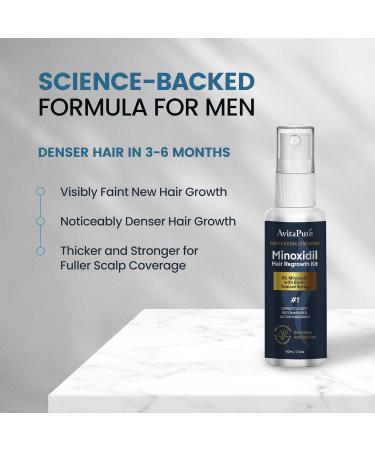AVITAPURE 5% Minoxidil Hair Growth Serum for Men Extra Strength Treatment to Combat Hair Loss and Thinning Pack Of 2 - Buy Online on GoSupps.com