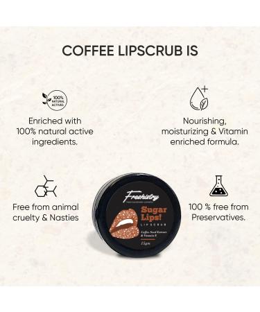 Coffee Lip Scrub with Vitamin E & Kokum | Nourishing & Brightening Lip Care for Dry & Dark Lips - 15 GM - Buy Online on GoSupps.com